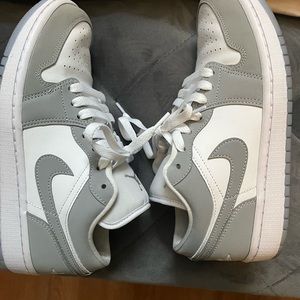 - Jordan one low. Only worn one time. In great condition. Authentic.